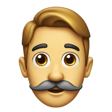 pinocchio with a mustache and long nose sticker