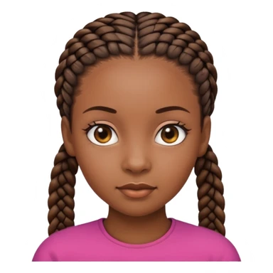 Black girl with round face and cornrows sticker