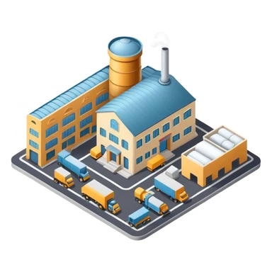 Isometric furniture factory sticker