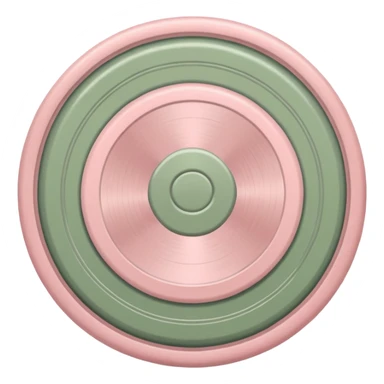 Vintage pale pink vinyl, details colored in sage sticker