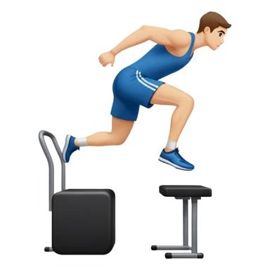 plyo-box-jump exercise side-view sticker