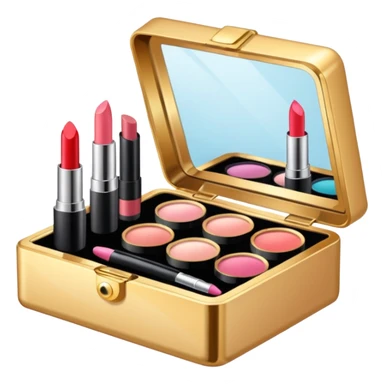 five cosmetic products in jewel box sticker