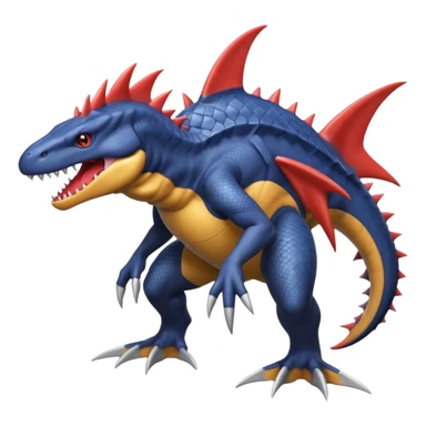 Hyperrealistic Garchomp-Gible-Gabite-fusion (full body) sticker