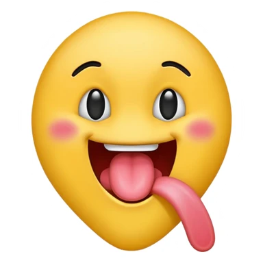 The emoji with a tounge sticking out but its making a straight face sticker