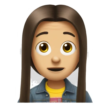 despicable me minion long brown hair sticker