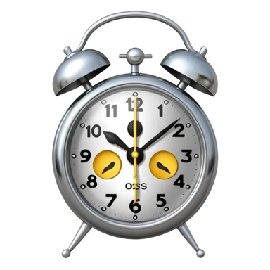 classic alarm clock with bells sticker