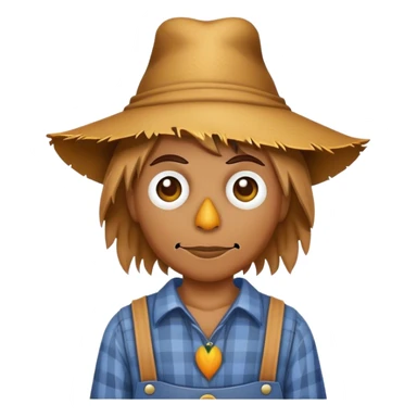 Scarecrow searching for brain sticker