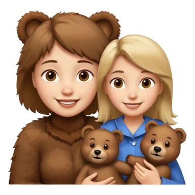 Masha with bear sticker