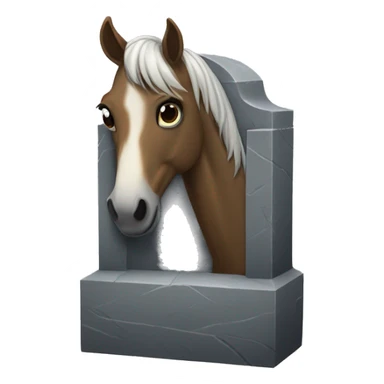 A tombstone which commemorates the death of a zorse sticker