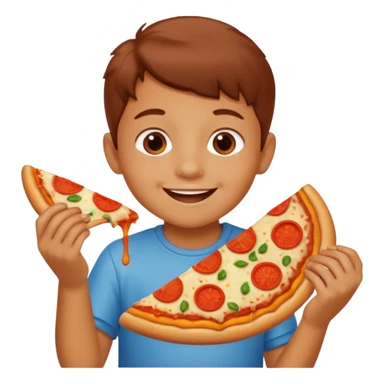 Child Eating Pizza sticker