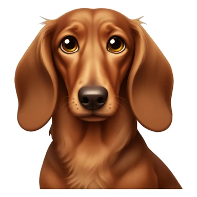 Sad brown Long-haired dachshund sticker