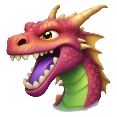 chromatic dragon smiling sticker