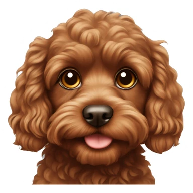 Brown/red girl cavoodle  sticker