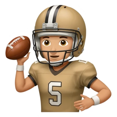 A person playing football on the field sticker