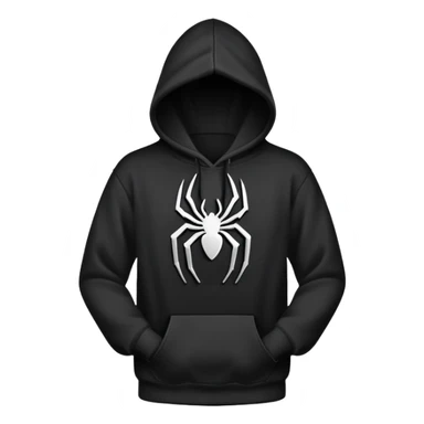 The Black Sp5der Hoodie features a black base with distinctive middle spot where there is a spider web on it, and the whole hoodie is black in the spider web in the middle is black with the no spider in the middle sticker