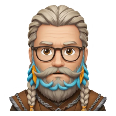 Glasses-Wearing wild viking sticker