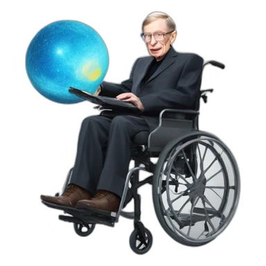 stephen hawking in wheelchair slam dunking sticker