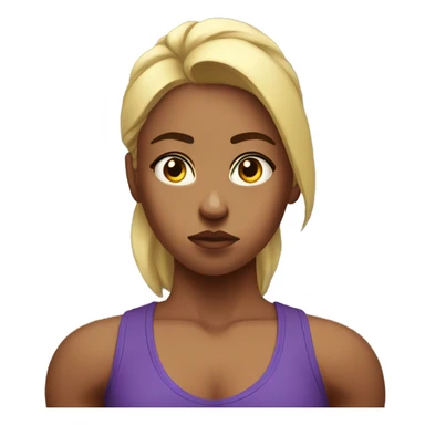 muscular gym girl sad sticker