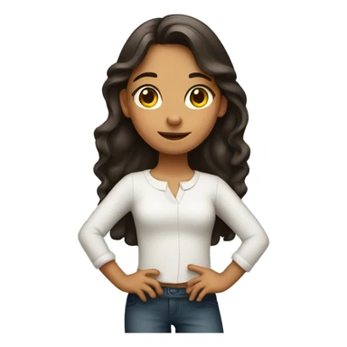 Spanish girl putting hand on hip  sticker