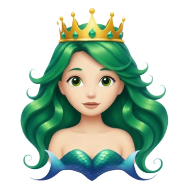 Sirena con corona sticker