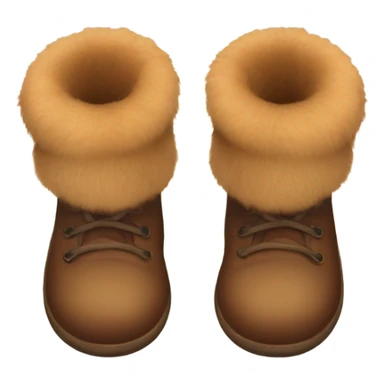 Cute brown fur boots sticker