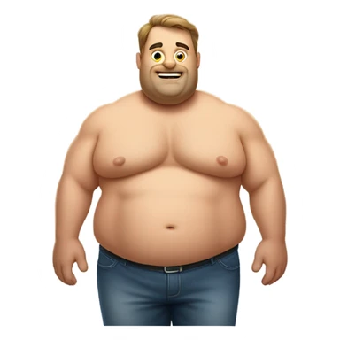 Fat man who has more weight than earth  sticker