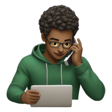 A student is distracted by phone while studying sticker