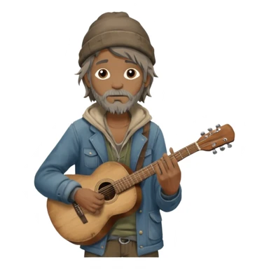 homeless busking sticker