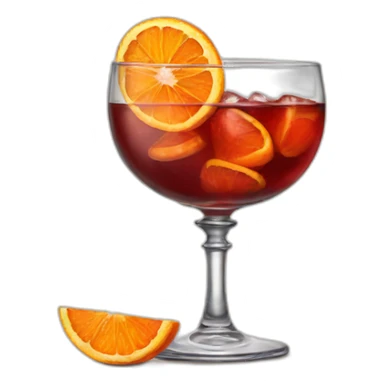 negroni in old fashioned glass sticker