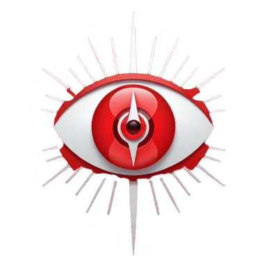 Eye-catching logo for MedSignal, red pulse cutting through geometric forms forming the letters ‘AI’, glowing red highlights with smooth, modern lines, clean white background, powerful and memorable for a tech-forward healthcare brand sticker