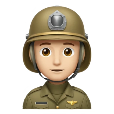 Göz kısmı kapalı miğfer giymiş asker sticker