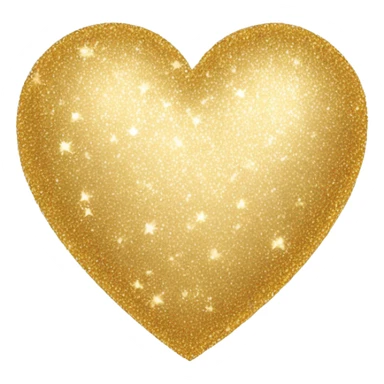 Sparkly heart gold sticker