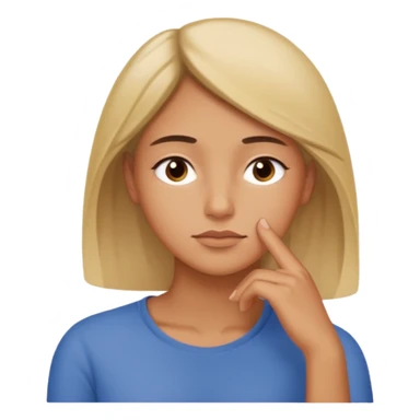 Lean chin on one’s hand sticker