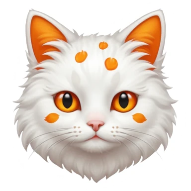 gato blanco con manchas naranjas aesthetic sticker