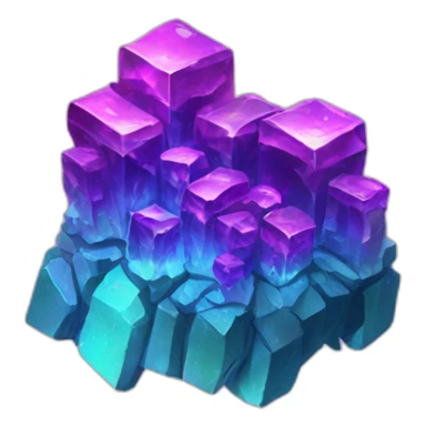 Bismuth crystal clusters sticker