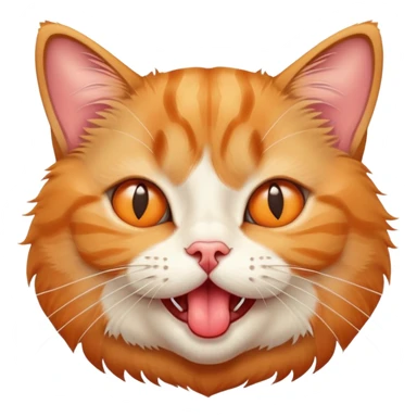 cute cross-eyed cat with tongue sticking out, silly expression sticker