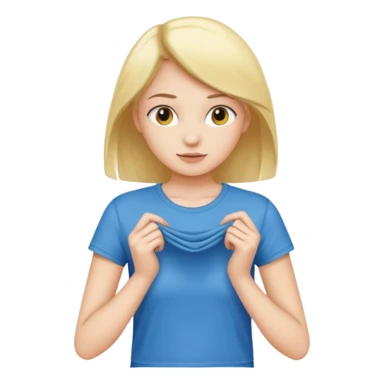 girl putting clothes sticker