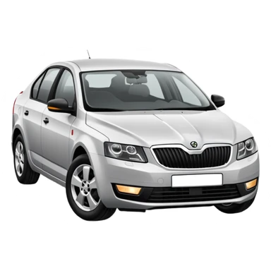 Stříbrné Auto škoda octavia sticker