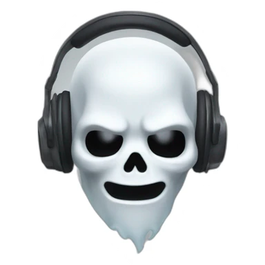 Ghost with headphones from call of duty sticker