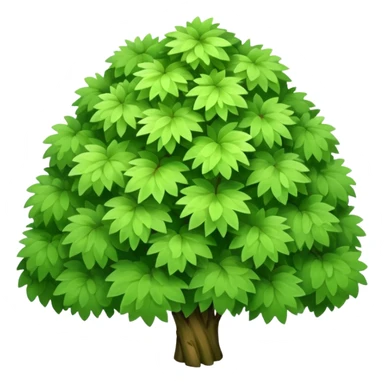 A fluffy bush with soft light-green foliage and hidden twigs. sticker