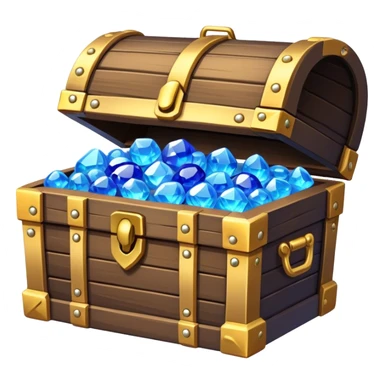 generate a bumchh of blue gems like a treasure che sticker