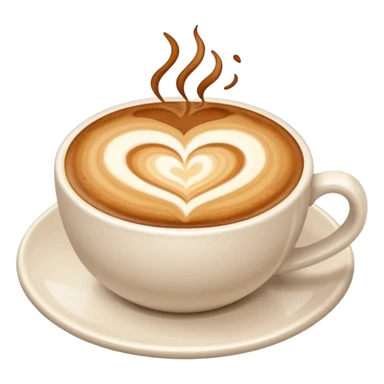 coffee cup with a latte art heart sticker
