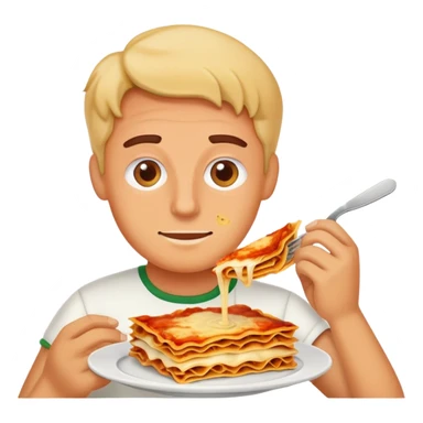 Lasagna eating human  sticker
