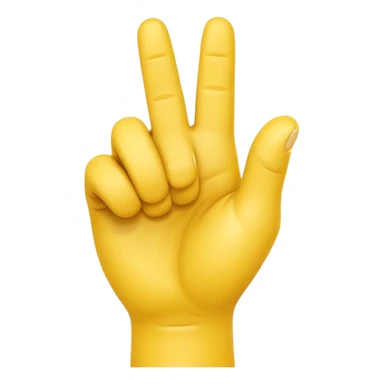 A 3D Apple-style yellow hand emoji, closed fist with only the index finger pointing upward, the finger making a circular motion as if drawing an imaginary circle in the air, dynamic curved motion lines around the finger to show the circular movement, smooth glossy texture, clean minimal background sticker