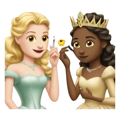 Glinda and elfaba with cig sticker
