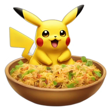 psychedelic-pikachu-eating-biriyani sticker