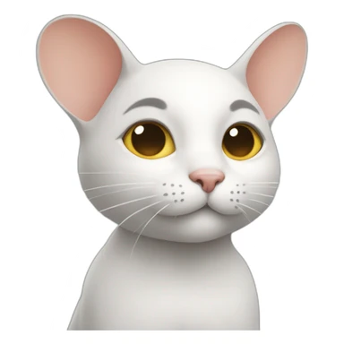 Souris sur le chat sticker
