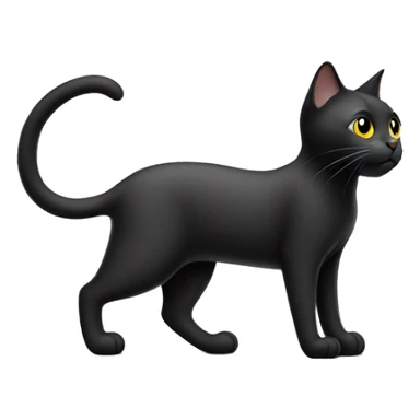 black Cat standing on 4 legs sticker