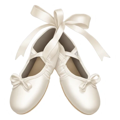 Crossed white ballet shoes with long and beautiful corses design sticker