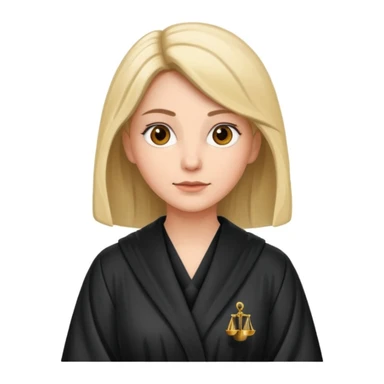 
woman lawyer Wearing a robe sticker